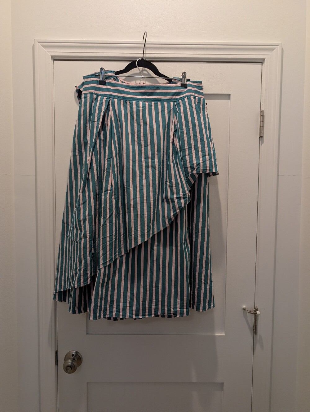 Halogen X Atlantic Pacific Striped Midi Skirt
